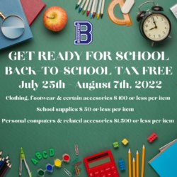 Back-to-School Sales Tax Holiday